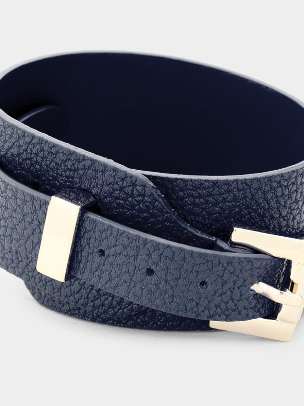 New Anthro Vibe Buckle Up Vegan Leather Wrap Cuff Bracelet in 5 Color Options - Picture 6 of 13